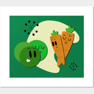 Peas and Carrots Posters and Art